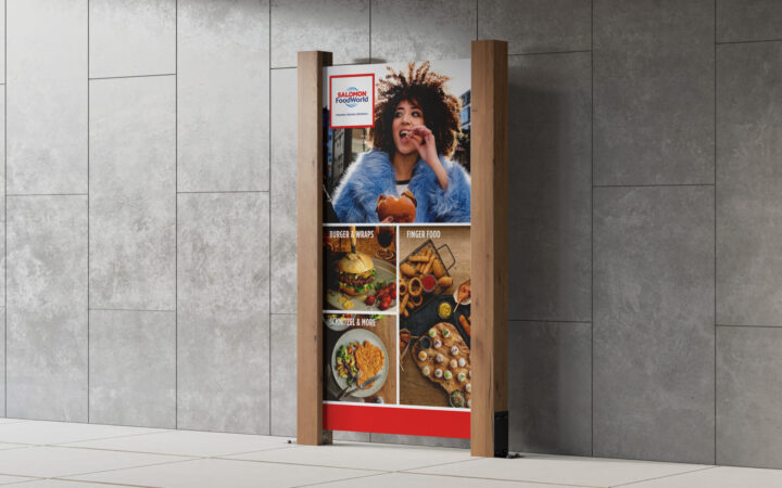 SALOMON FoodWorld Werbematerialien gestaltet von NEONBOLD