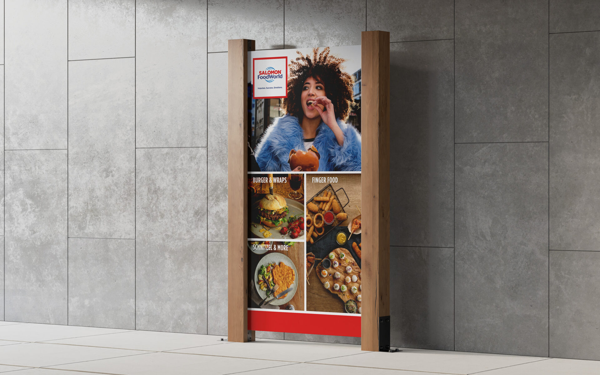 SALOMON FoodWorld Werbematerialien gestaltet von NEONBOLD